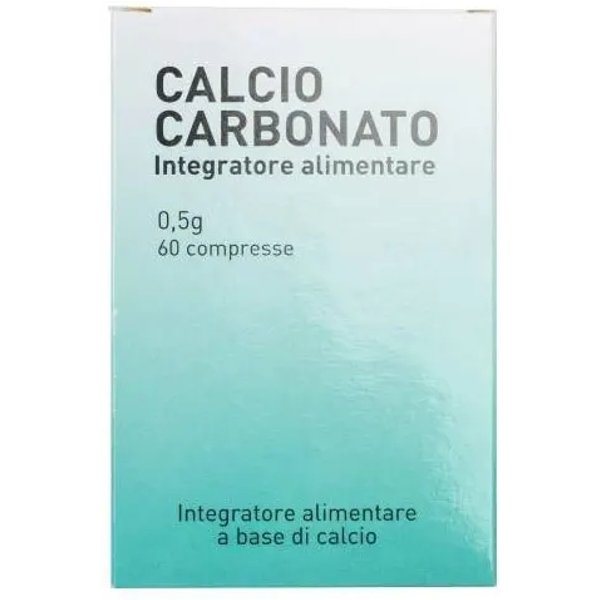 Calcio Carbonato 500 Mg 60 Compresse - Integratore Di Calcio-image