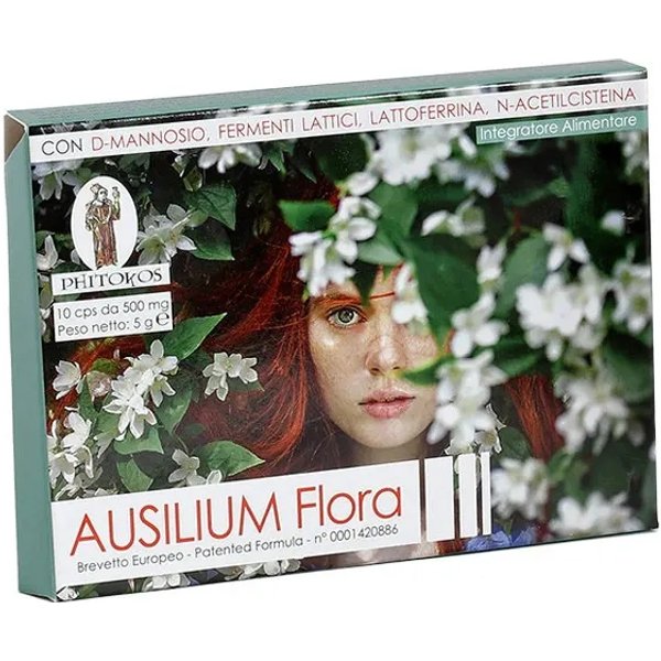 Ausilium Flora 10 Capsule - Integratore Per L'equilibrio Della Flora Fisiologica Vaginale-image
