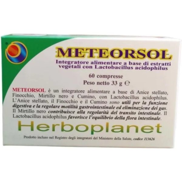 Meteorsol 60 Compresse - Integratore Per Il Gonfiore Addominale-image