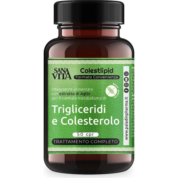 Sanavita Colestlipid Trattamento Completo 50 Compresse - Integratore Per Trigliceridi E Colesterolo-image