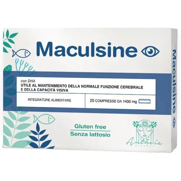 Maculsine 20 Compresse - Integratore Per La Funzione Cerebrale E Visiva-image