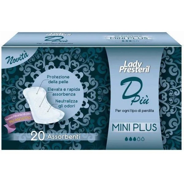 Lady Presteril Dpiù Mini Plus - 20 Assorbenti Per Piccole Incontinenze-image