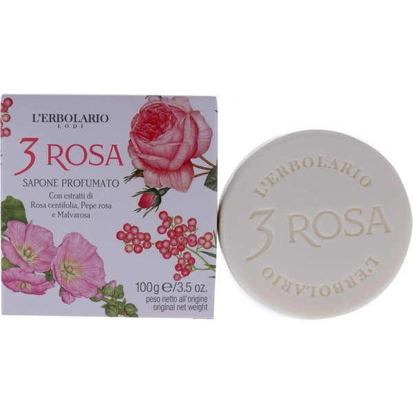 L Erbolario 3 Rosa - Sapone Solido 100 Gr-image
