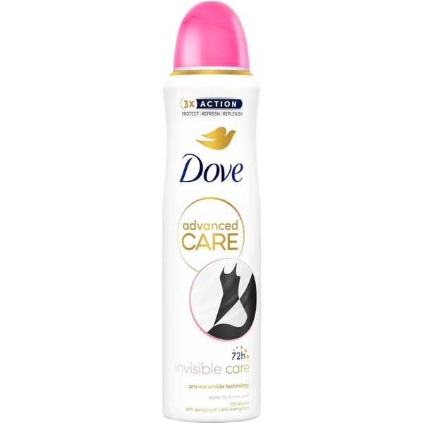 Dove Advanced Care Invisible Care Water Lily & Rose Scent - Deodorante Spray 150 Ml-image