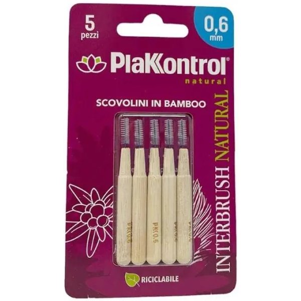 Plakkontrol Interbrush Natural - 5 Scovolini Da 0,6 Mm-image