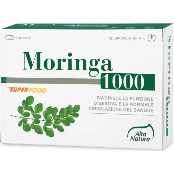 Alta Natura Moringa 1000 - Integratore Per La Funzione Digestiva 45 Compresse-image
