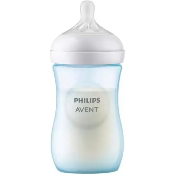 Avent Natural Response - Biberon Con Valvola Airfree 260 Ml Flusso 3 - Blu-image
