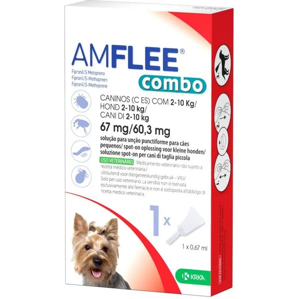 Krka Amflee Combo 1 Pipetta - Trattamento Antiparassitario Per Cani 2-10 Kg-image
