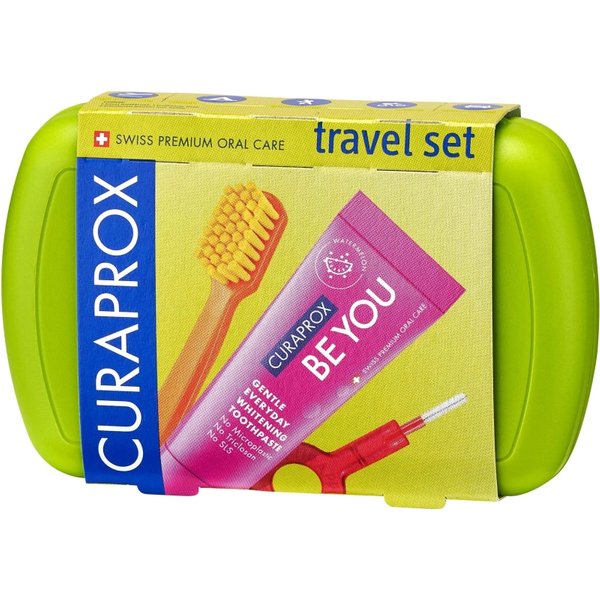 Curaprox Travel Set Verde - Kit Da Viaggio Per L'igiene Orale-image
