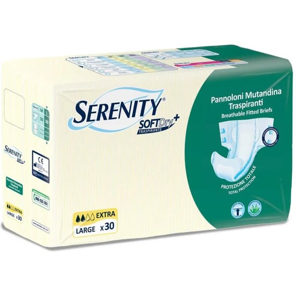 Serenity Soft Dry+ - 30 Pannoloni A Mutandina Assorbente Per Incontinenza Extra Taglia L-image