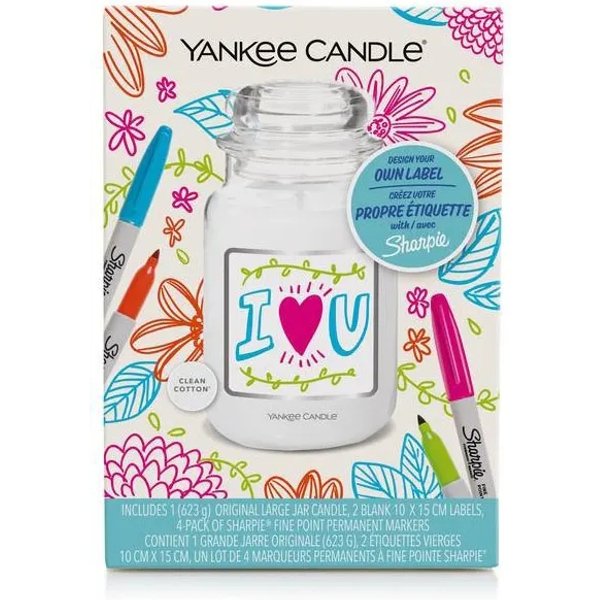 Yankee Candle Clean Cotton - Candela Profumata Personalizzabile-image