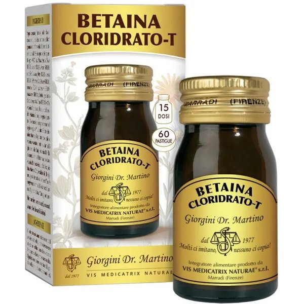 Betaina Cloridrato-T 60 Pastiglie - Integratore Per La Funzione Digestiva-image