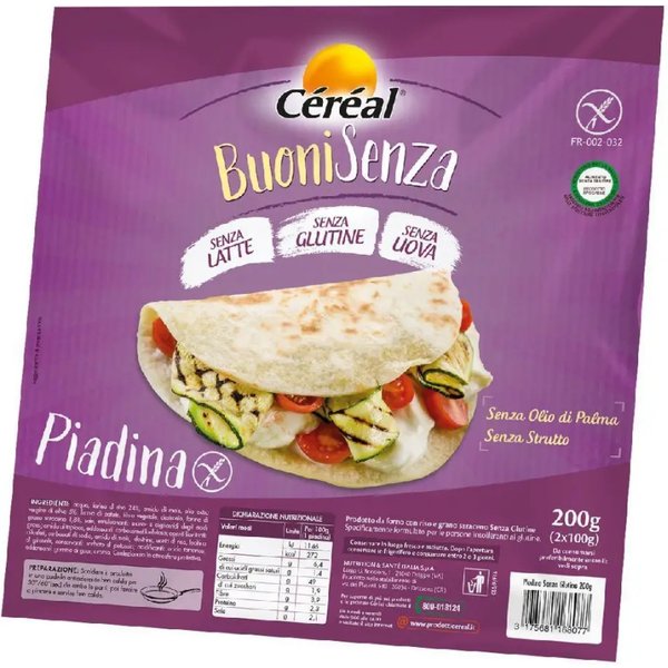 Cereal Buoni Senza - Piadina Senza Glutine 2X100G-image