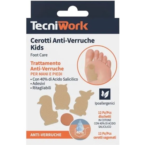 Tecniwork Cerotti Anti-Verruche Kids - 12 Dischetti + 12 Cerotti Sagomati-image