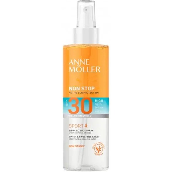 Anne Moller Crema Solare 30 SPF Spray Bifasico Non Stop Sport Bifasico Protezione Alta 150 Ml-image