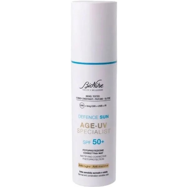 Bionike Crema Solare Viso 50+ SPF Fotoprotezione Correttiva Mat Defence Sun Age-Uv Specialist 50 Ml-image