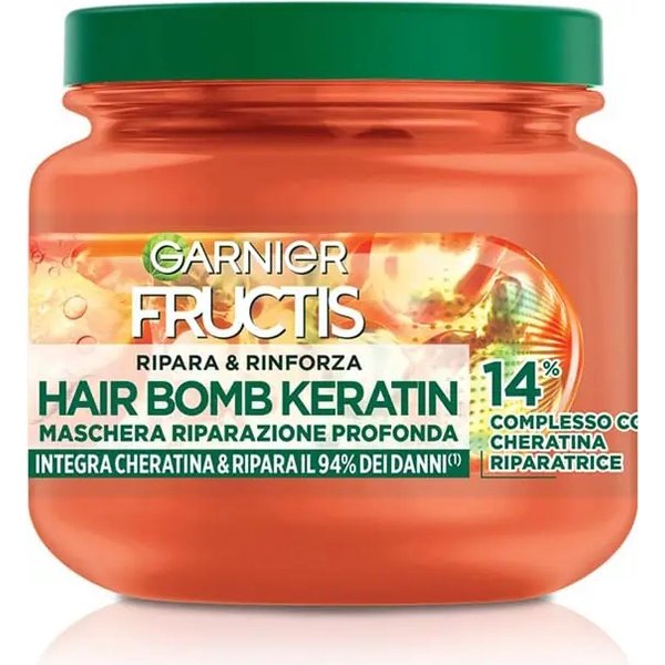 Fructis Ripara&Rinforza Hair Bomb Keratin - Maschera Riparazione Profonda 320 Ml-image