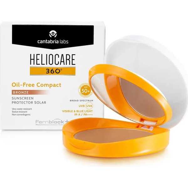 Difa Cooper Crema Solare Viso 50+ Spf Fotoprotettore Compatto Colorato Heliocare 360° Oil-Free Compact Protezione Molto Alta - Bronze-image