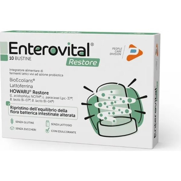 Enterovital Restore 10 Bustine - Integratore Di Fermenti Lattici-image