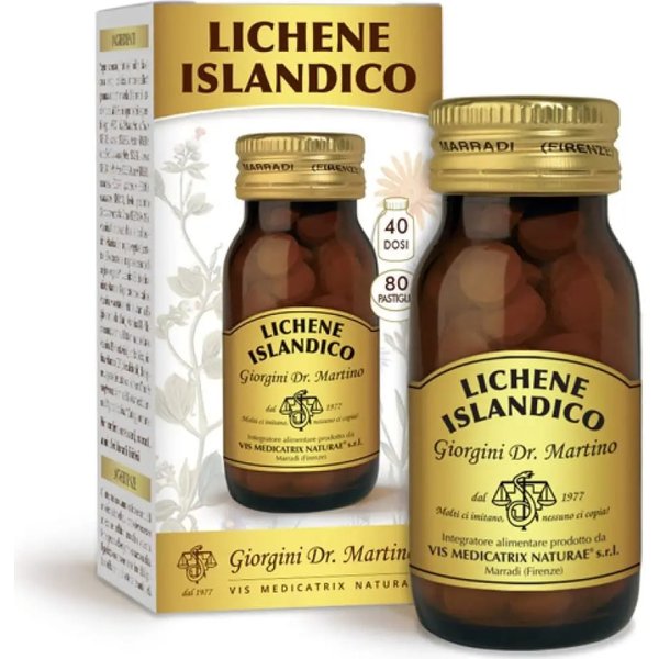 Lichene Islandico 80 Pastiglie - Integratore Per Le Vie Respiratorie-image