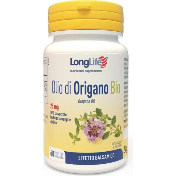 Longlife Olio Di Origano Bio 60 Perle - Integratore Per Il Benessere Intestinale-image
