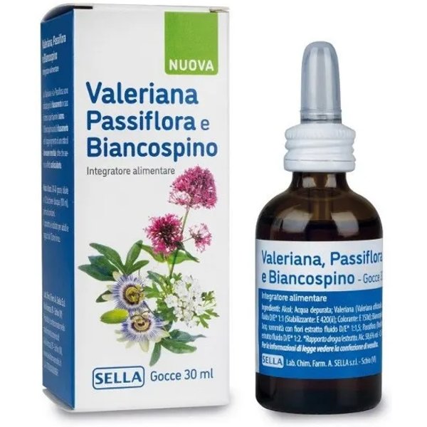 Valeriana Passiflora Biancospino 30 Ml - Integratore Per Il Sonno-image