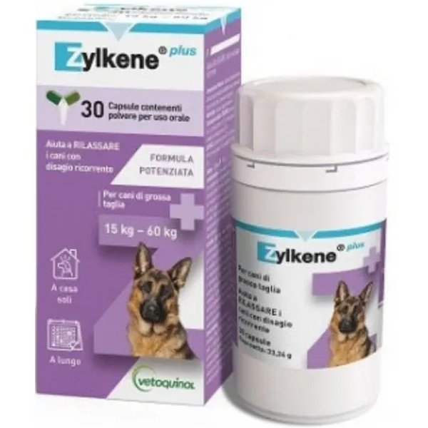Vetoquinol Zylkene Plus 30 Compresse - Mangime Complentare Per Cani (15-60 Kg)-image