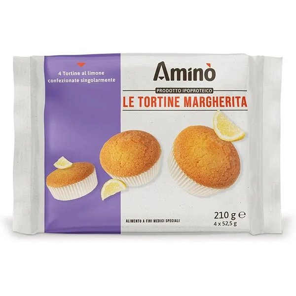 Amino Le Tortine Margherita - 4 Merendine Ipoproteiche-image