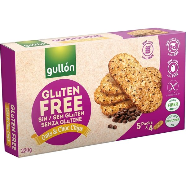 Gullon Biscotto All'avena Con Gocce Di Cioccolato Senza Glutine 220 G-image