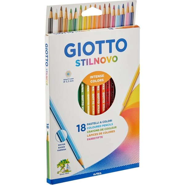 Giotto Stilnovo - 5 Confezioni Da 18 Pastelli A Colori-image