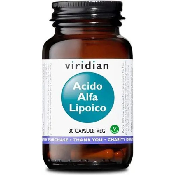 Viridian Acido Alfa Lipoico 30 Capsule - Integratore Per L'energia-image