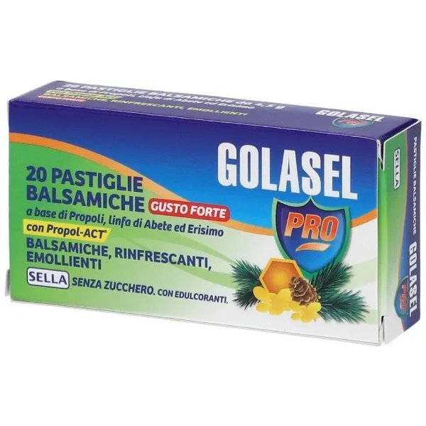 Golasel Pro 20 Pastiglie Balsamiche Gusto Forte - Integratore Per La Gola-image