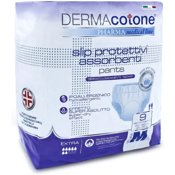 Dermacotone Pants - 9 Slip Protettivi Assorbenti Per Incontinenza Extra Taglia M-image