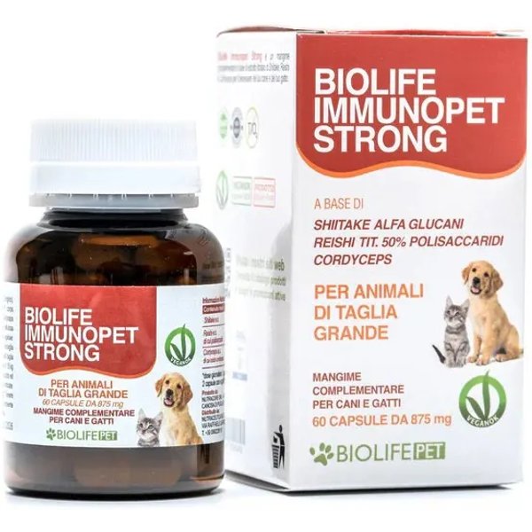 Biolife Nutraceutica Biolife Immunopet Strong Taglia Grande 60 Capsule - Mangime Complementare-image