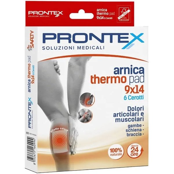 Prontex Arnica Thermo Pad - 6 Cerotti Per Dolori Muscolari 9X14 Cm-image