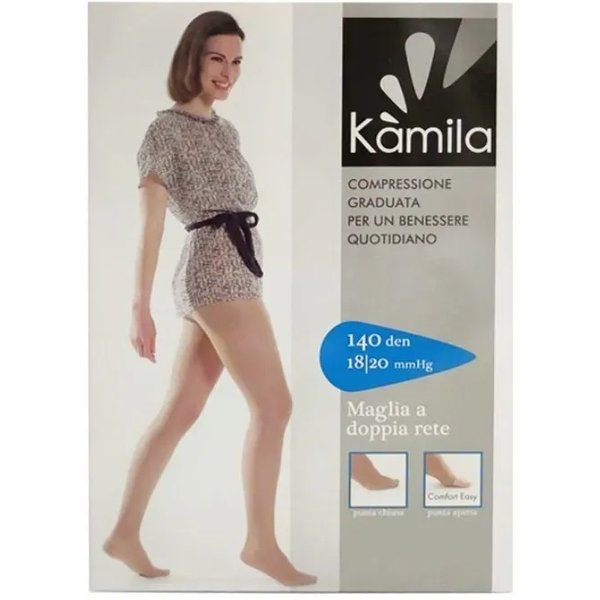 KàMila Comfort Easy 140 Den - Collant Punta Aperta Maglia A Doppia Rete (18-20 Mmhg) - Taglia 2 Playa-image