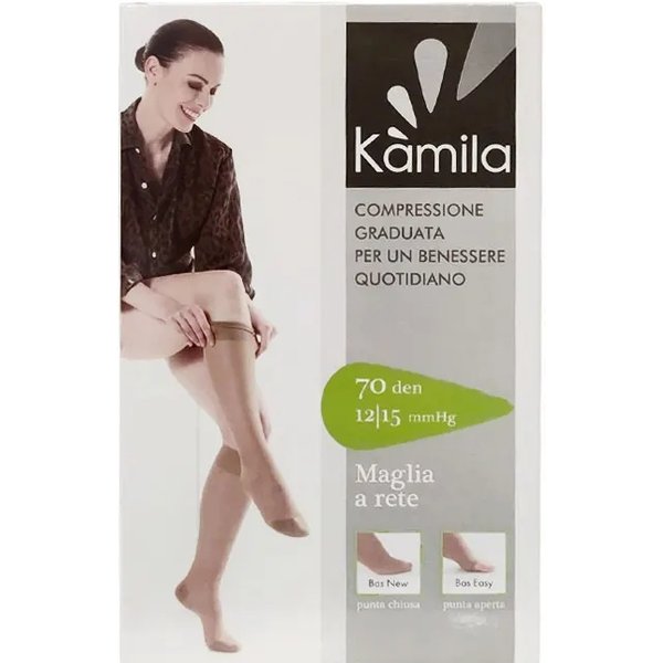 KàMila Bas New 70 Den - Gambaletto Maglia A Rete (12-15 Mmhg) - Taglia 4 Visone-image