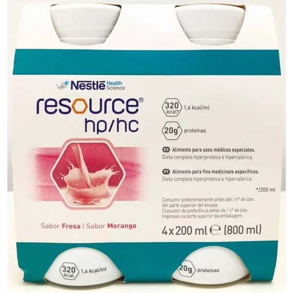 Nestle Resource Hp/Hc Gusto Fragola 4X200 Ml - Alimento A Fini Medici Speciali-image