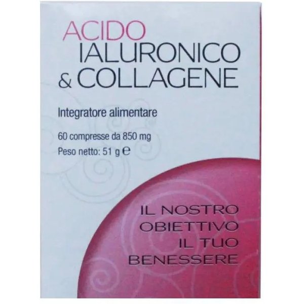 Acido Ialuronico E Collagene 60 Compresse - Integratore Per La Pelle-image