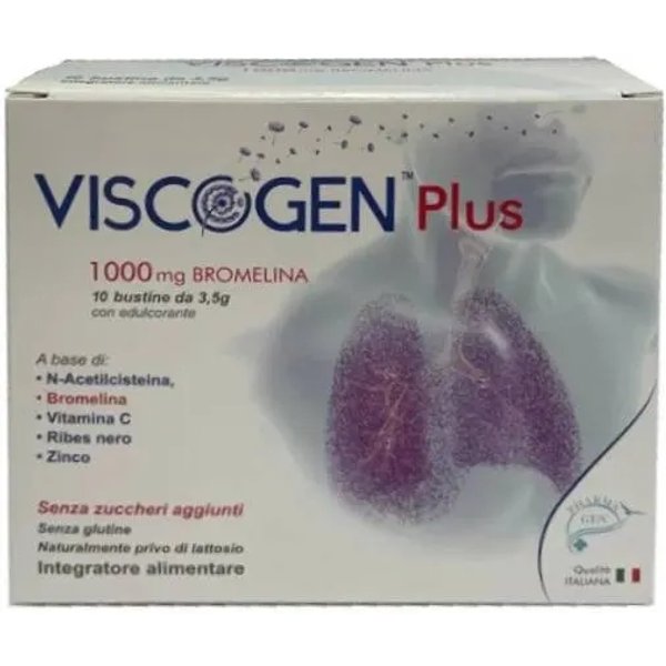 Viscogen Plus 10 Bustine - Integratore Per Il Benessere Respiratorio-image
