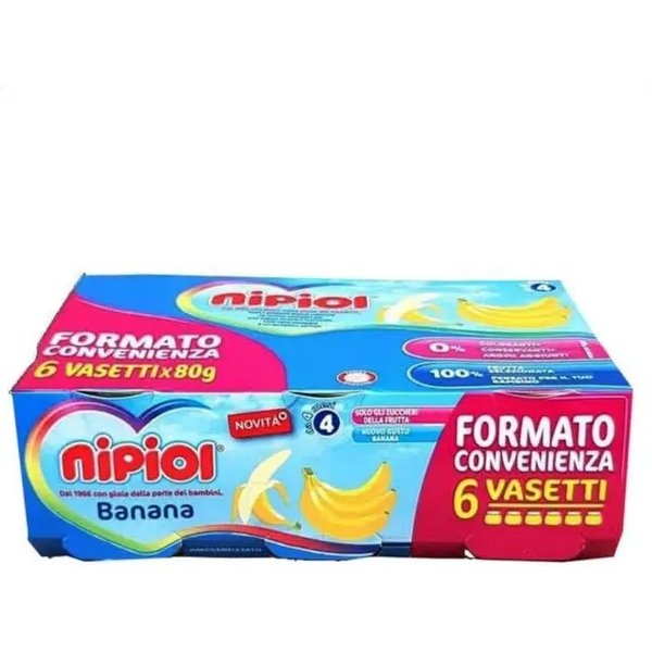 Nipiol Omogeneizzato Alla Banana - 6 Vasetti X 80 G-image