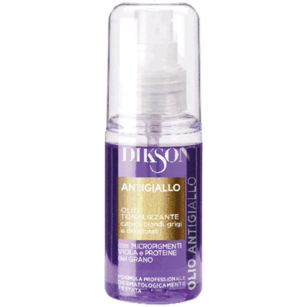 Dikson Antigiallo - Olio Tonalizzante Per Capelli Biondi, Grigi E Decolorati 75 Ml-image