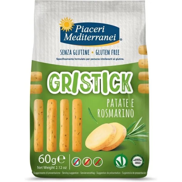 Piaceri Mediterranei Gristick Patate E Rosmarino - Mini Grissini Senza Glutine 60 G-image