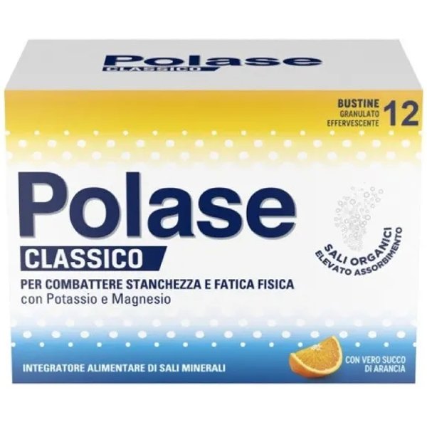 Polase Classico 12 Bustine Effervescenti Gusto Arancia - Integratore Di Magnesio E Potassio - Promo-image