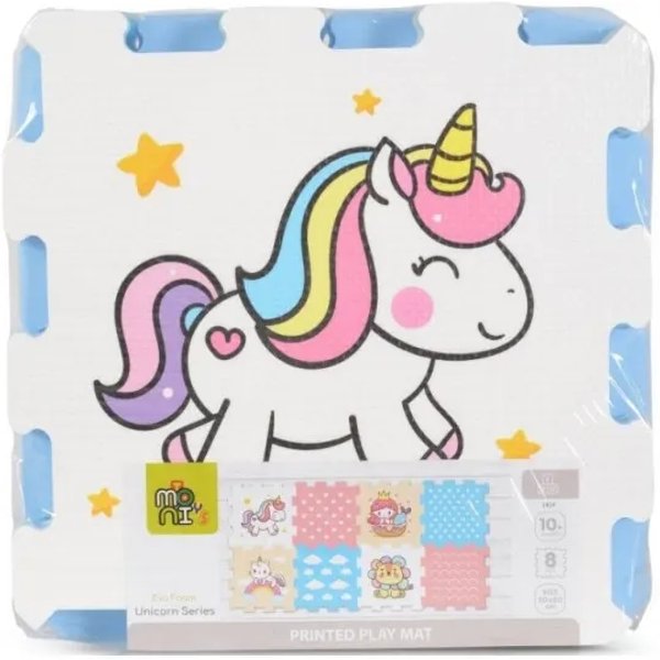 Moni Trade Tappeto Da Gioco Unicorno - 8 Tasselli-image
