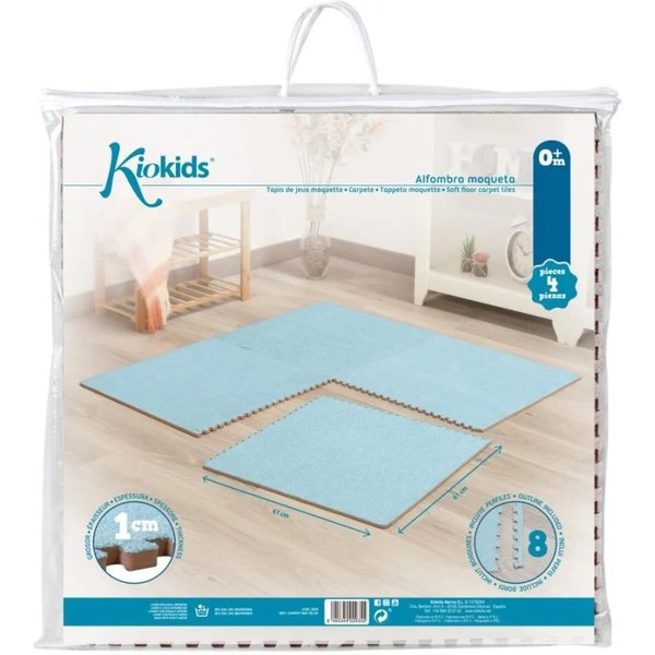Kiokids Tappeto Puzzle Per Bambini In Schiuma Eva Azzurro-image