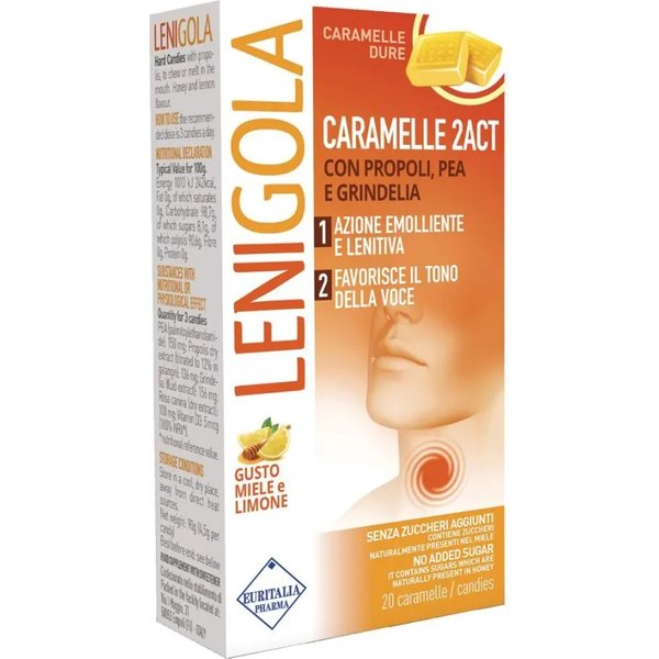 Lenigola 2Act Miele E Limone- 20 Caramelle Dure-image