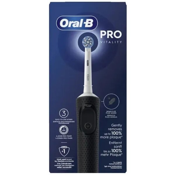 Oral B Pro-Vitality - Spazzolino Elettrico Ricaricabile - Nero Sensitive-image