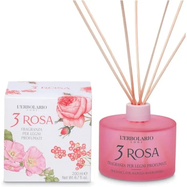 L Erbolario 3 Rosa - Fragranza Per Legni Profumati 200 Ml-image