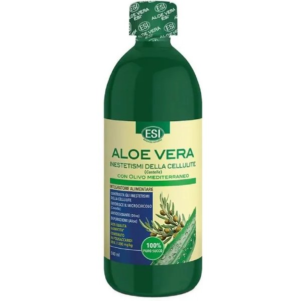 Esi Aloe Vera Succo Con Olivo E Centella 500 Ml - Integratore Per Il Microcircolo-image
